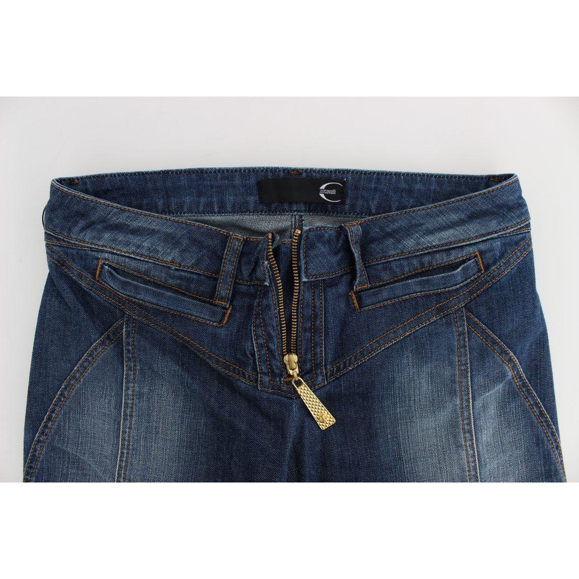 Cavalli Blue Wash Cotton Stretch Boot Cut Jeans SIG18143-1