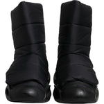 Dolce & Gabbana Black Slip On Wave Quilted Sneakers Shoes