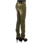 Cavalli Green Wash Slim Fit Cotton Stretch Jeans SIG18149-1