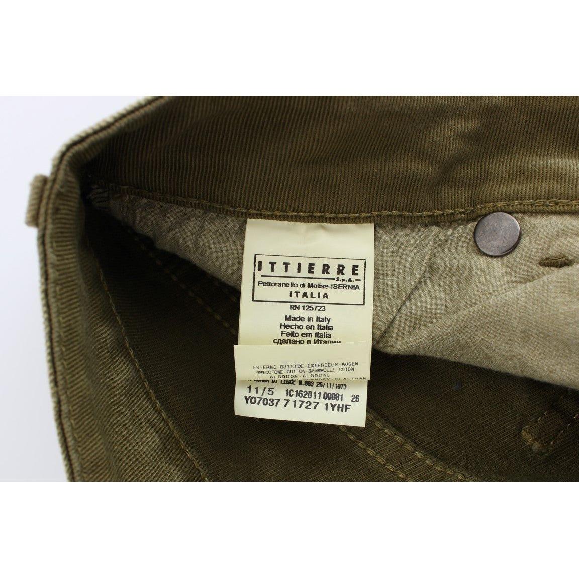 Cavalli Green Wash Slim Fit Cotton Stretch Jeans SIG18149-1