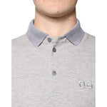 Dolce & Gabbana Gray Collared Short Sleeves Men Polo T-shirt TSH86711-46