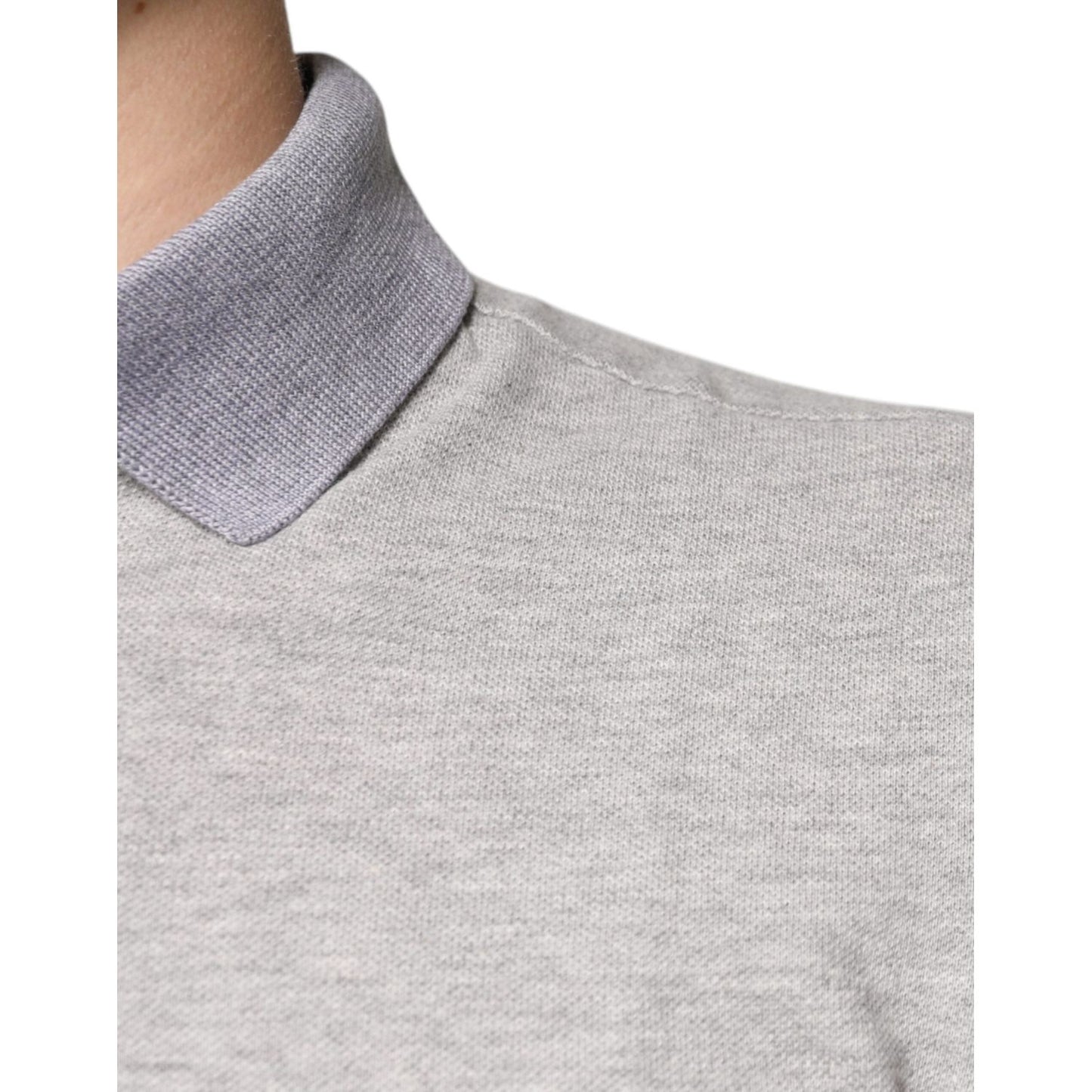 Dolce & Gabbana Gray Collared Short Sleeves Men Polo T-shirt TSH86711-46