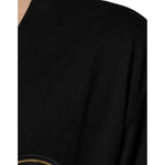 Dolce & Gabbana Black Cotton Logo Vneck Short Sleeve T-shirt TSH87440-46