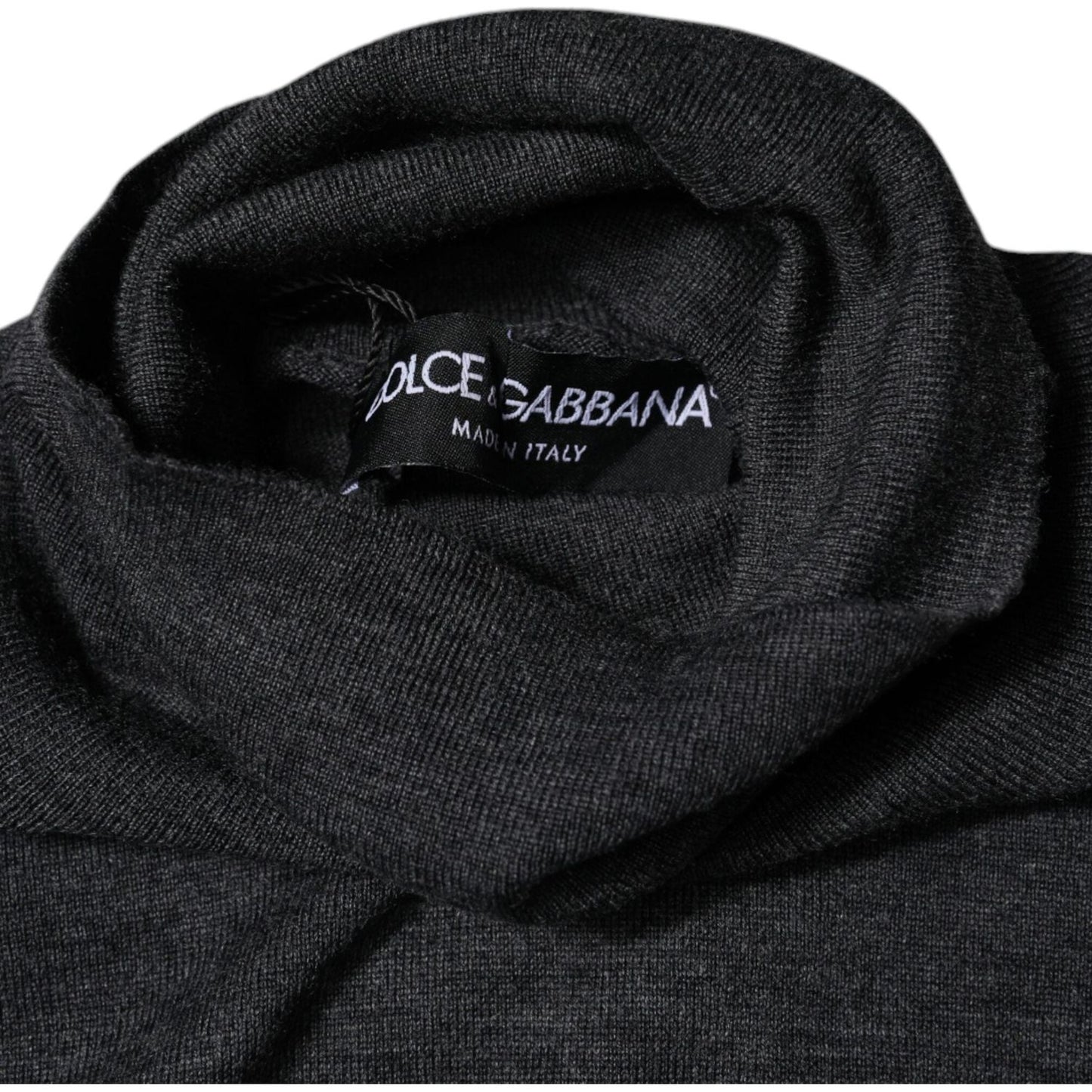 Dolce & Gabbana Gray Wool Knit Turtleneck Pullover Sweater TSH87454-44