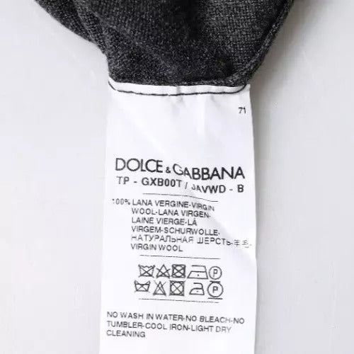 Dolce & Gabbana Gray Wool Knit Turtleneck Pullover Sweater TSH87454-44