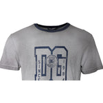 Dolce & Gabbana Gray Logo Print Cotton Crew Neck T-shirt TSH87460-50