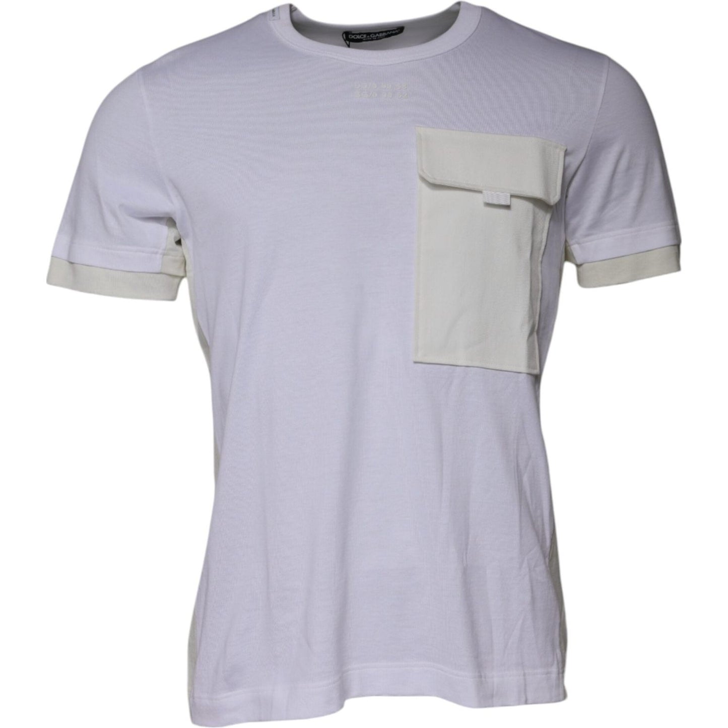 Dolce & Gabbana White Cotton Crew Neck Short Sleeves T-shirt TSH87476-48