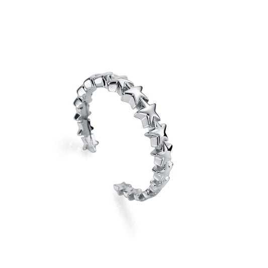 VICEROY JEWELS Mod. 61075A015-00 silver star ring, ladies' quartz analog with 925° silver, 3 ATM water resistance, in official box.