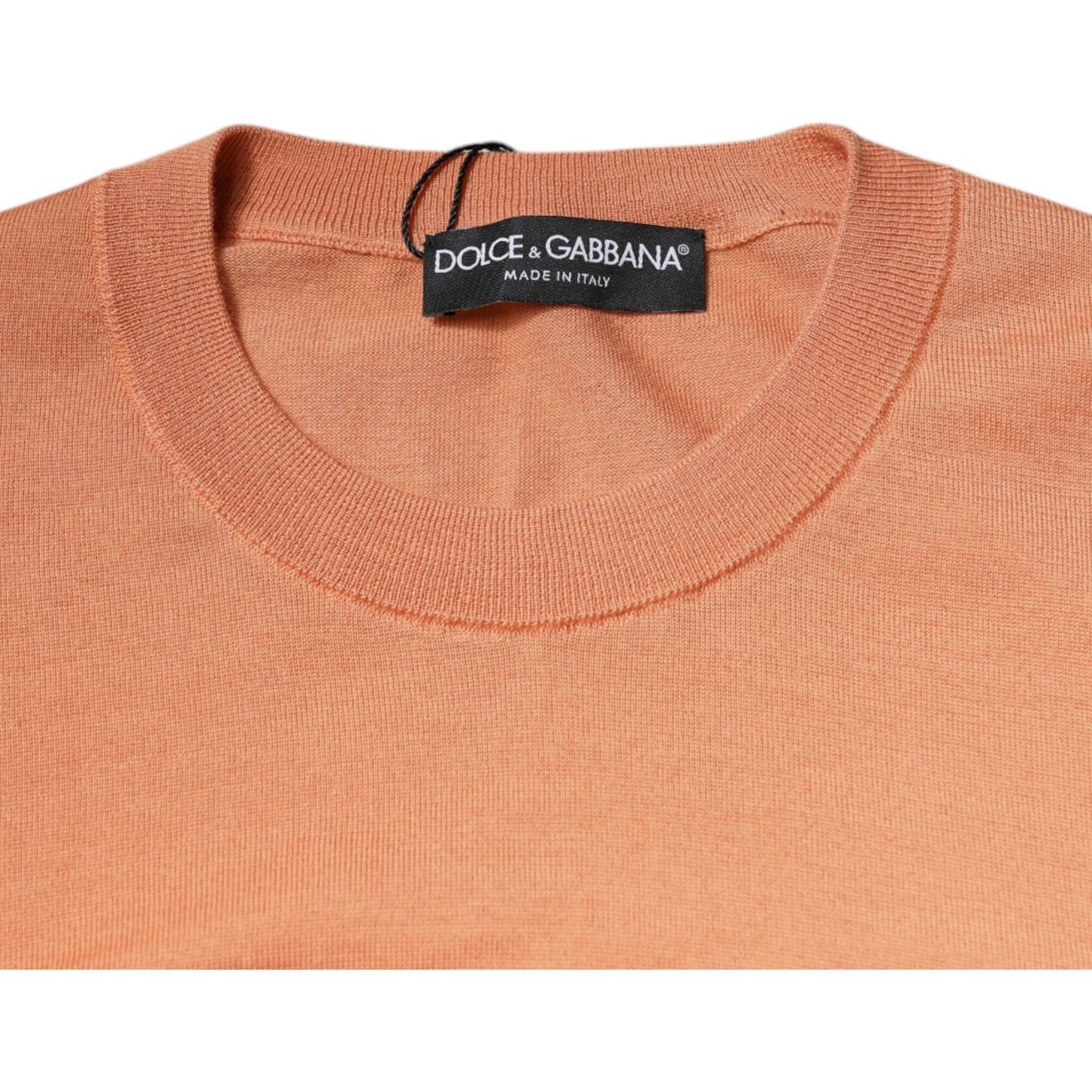 Dolce & Gabbana Beige Wool Crewneck Pullover Cropped Sweater TSH87662-48