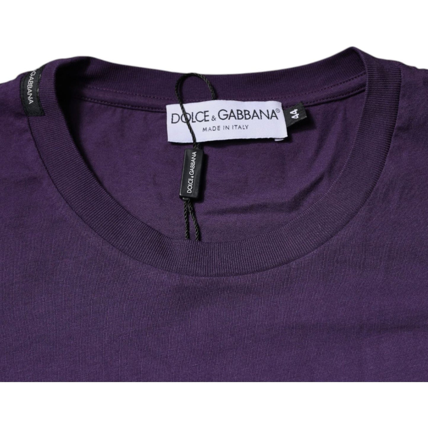 Dolce & Gabbana Violet Cotton Crew Neck Short Sleeve T-shirt TSH87673-44