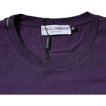 Dolce & Gabbana Violet Cotton Crew Neck Short Sleeve T-shirt TSH87673-44
