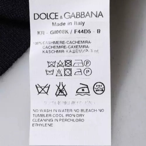 Dolce & Gabbana Blue Cashmere Crew Neck Pullover Sweater 1728,67345645728,Blue,Clothing,Dolce & Gabbana,IT54 | XL,Material: 100% cashmere,Men,Men - Clothing,Preowned / Defect,Sweaters - Men - Clothing Dolce & Gabbana TSH87777-54
