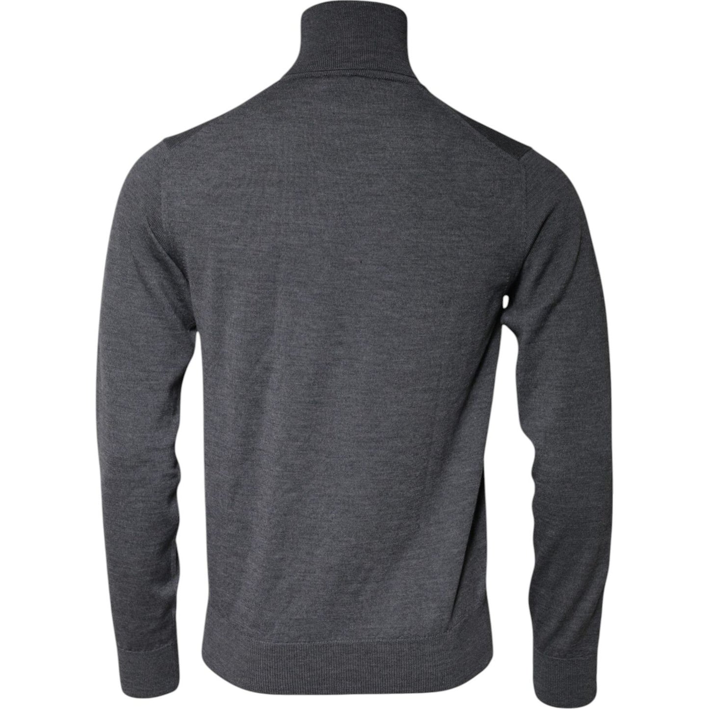 Dolce & Gabbana Gray Wool Logo Turtleneck Pullover Sweater TSH87779-48