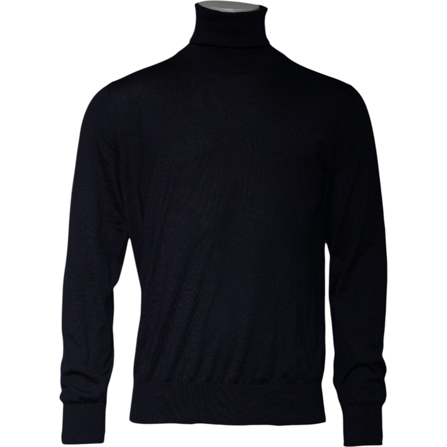 Dolce & Gabbana Blue Cashmere Turtleneck Pullover Sweater