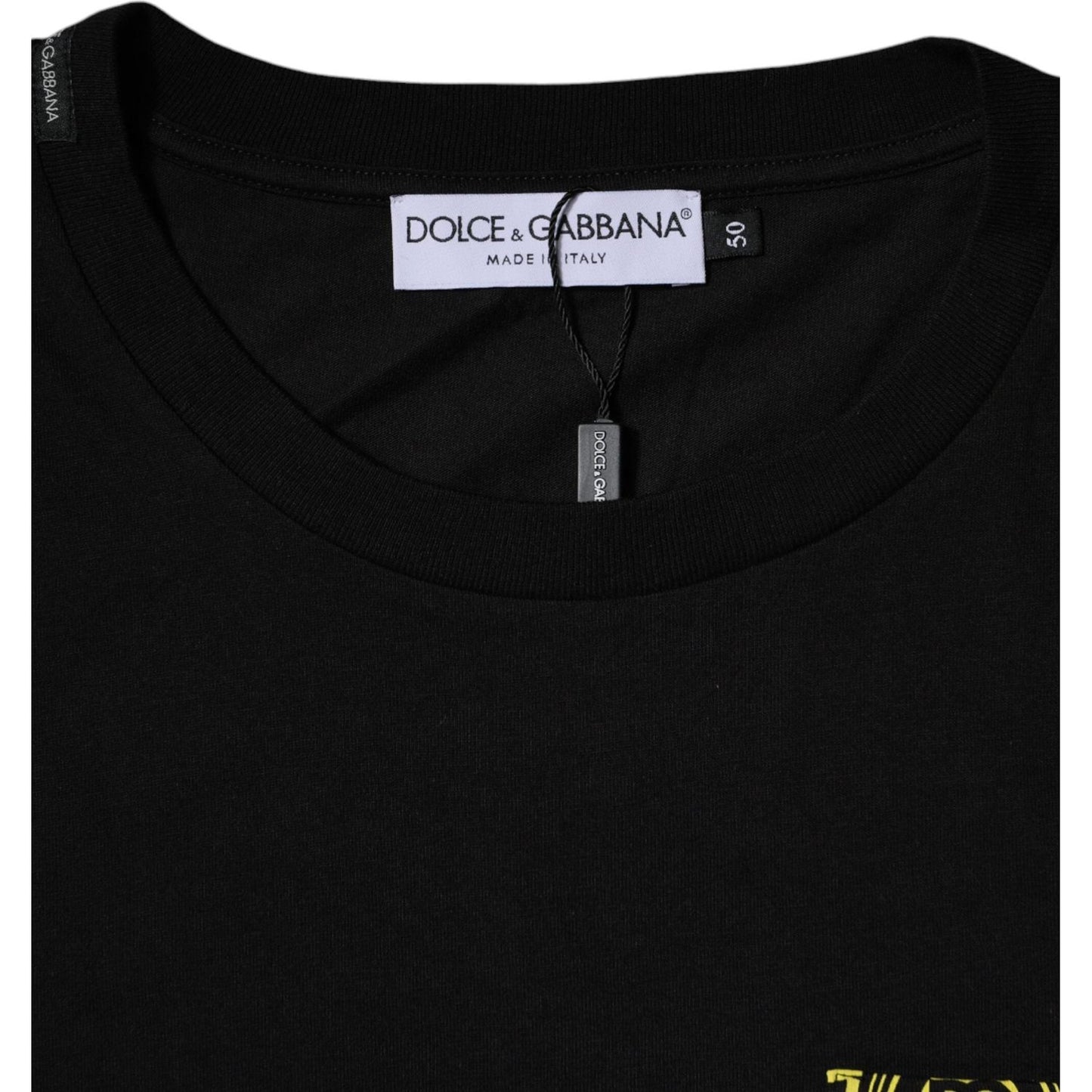 Dolce & Gabbana Black Logo Print Cotton Short Sleeve T-shirt TSH878460-52