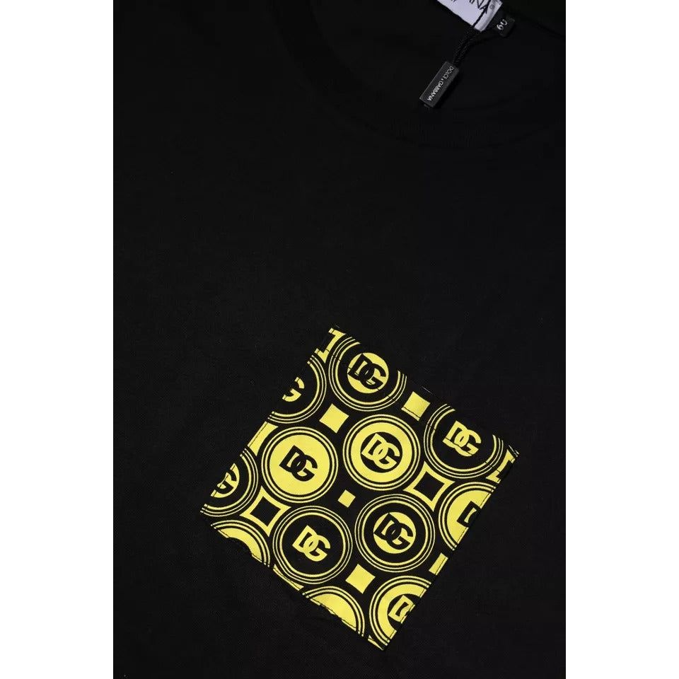 Dolce & Gabbana Black Logo Print Cotton Short Sleeves T-shirt TSH878469-60