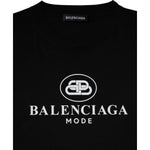 Balenciaga Black Cotton Logo Print Crew Neck Short Sleeves T-shirt TSH878473-xs