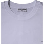 Balenciaga White Logo Cotton Crew Neck Short Sleeves T-shirt TSH878474-L