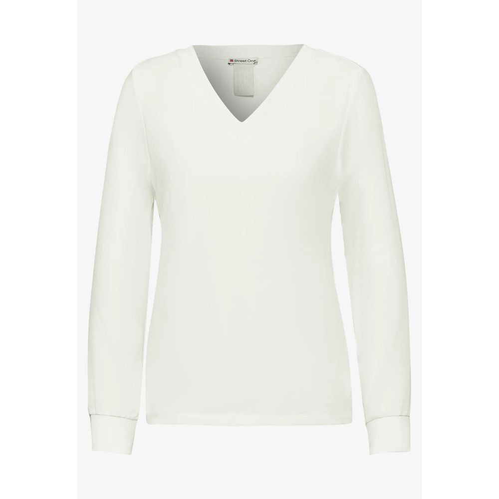 Street One White Viscose Blouse ST-15165400008-IT42|M