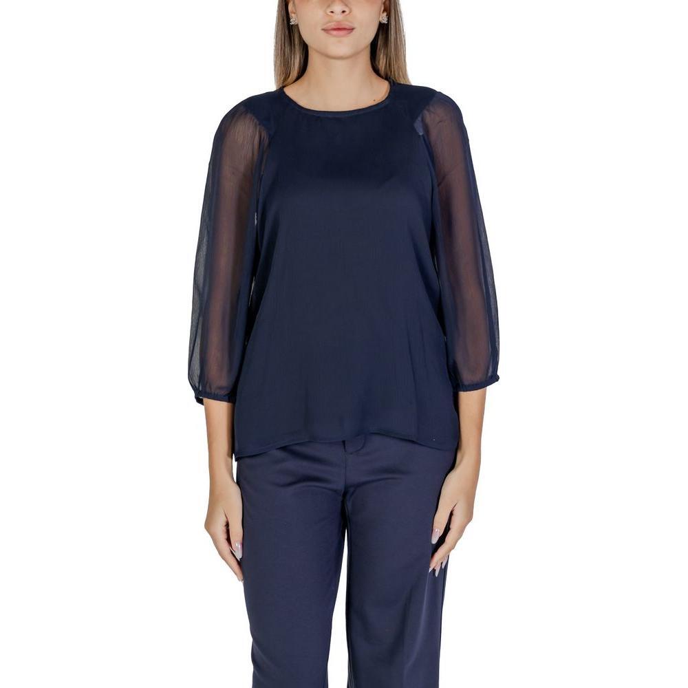 Street One Blue Polyester Blouse ST-15622000010-IT38|XS