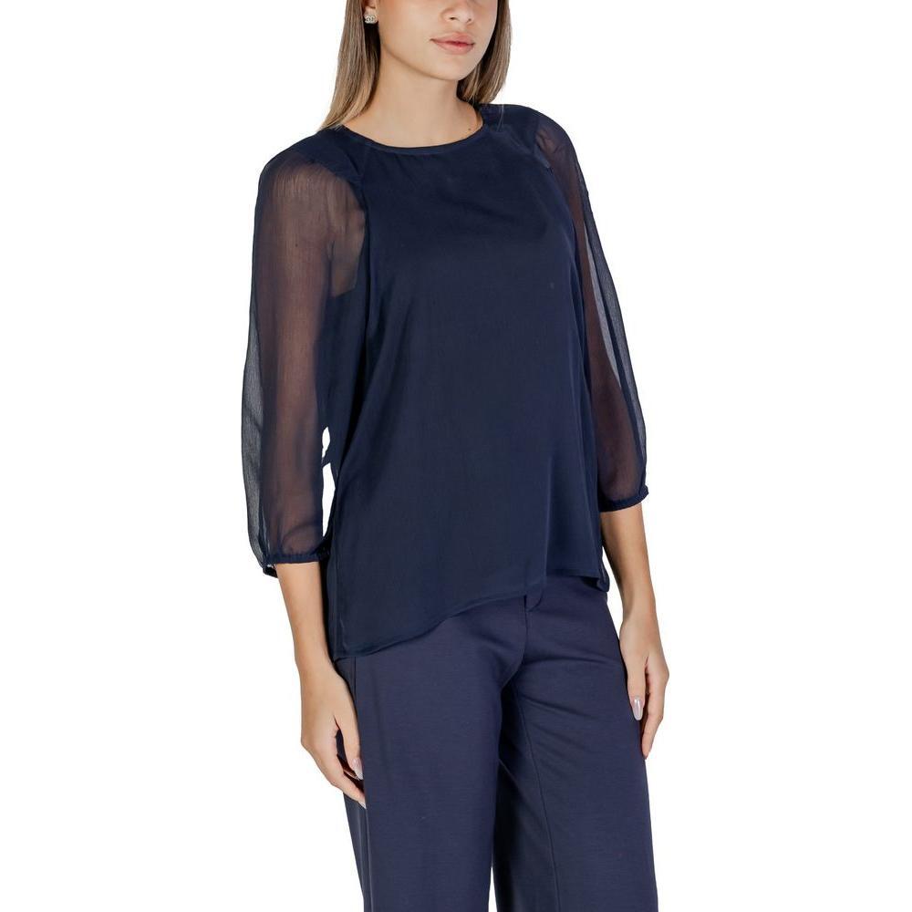 Street One Blue Polyester Blouse ST-15622000010-IT38|XS