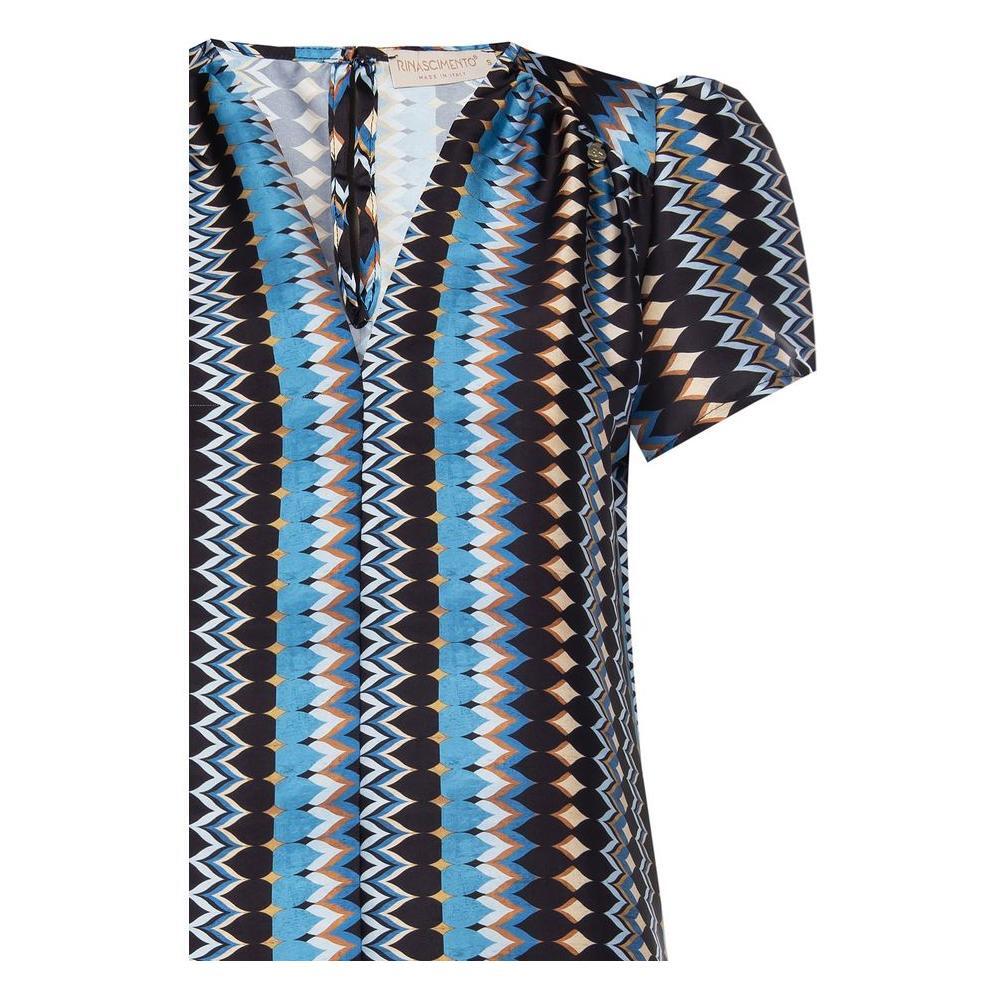 Rinascimento Turquoise Polyester Blouse RI-12021500679-IT38|XS