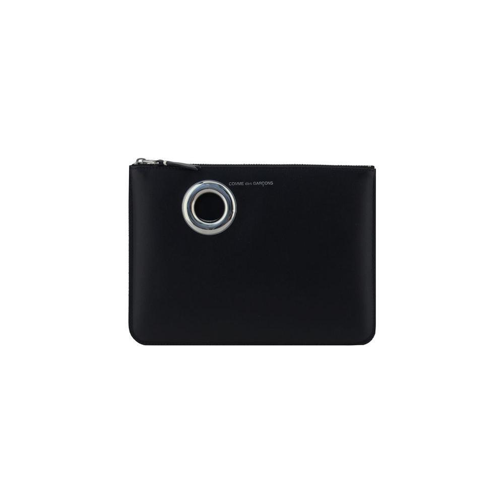 Comme Des Garçons Wallet Silver Eyelet Coin Purse