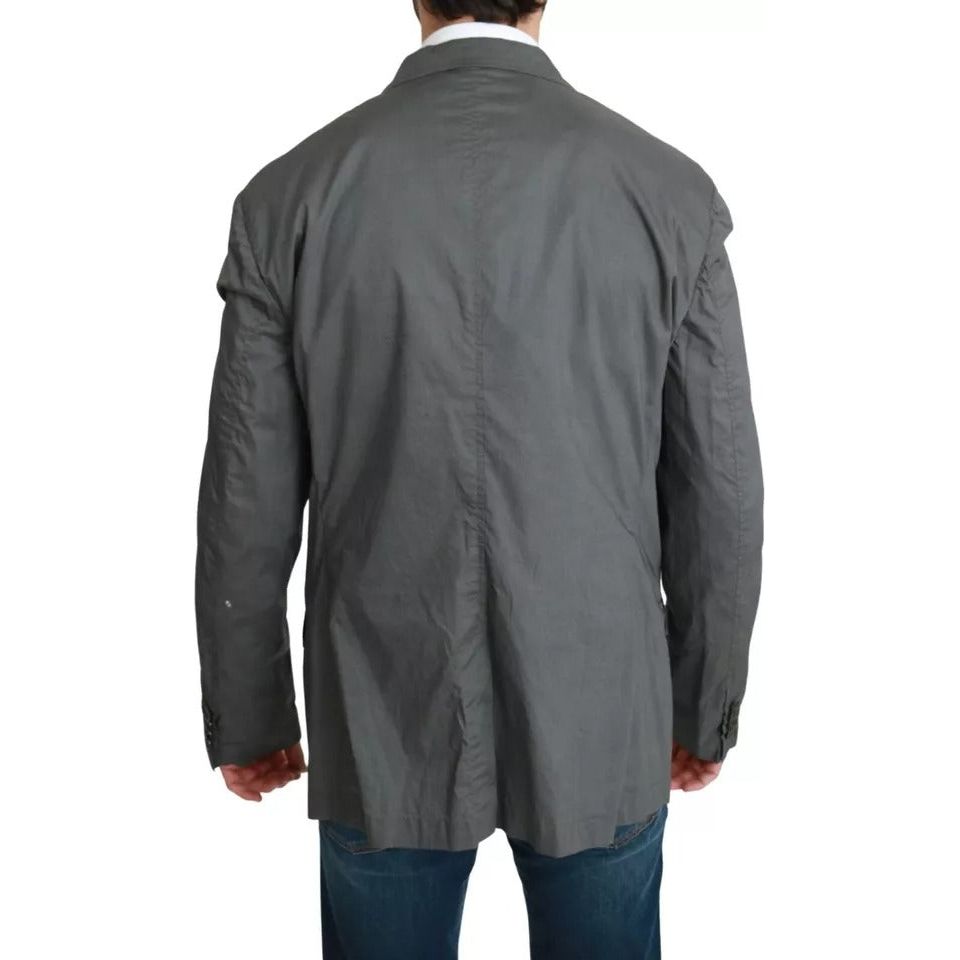 Dolce & Gabbana Gray Cotton Single Breasted Formal Blazer KOS1752-56