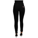 Dolce & Gabbana Black Mid Waist Slim Denim Cotton Stretch Jeans PAN71110-36