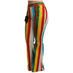 Dolce & Gabbana Multicolor Flared Riga Pittorica Pants PAN71053-40