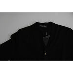 Dolce & Gabbana Black Wool Button Down Men Cardigan Sweater TSH5442-44