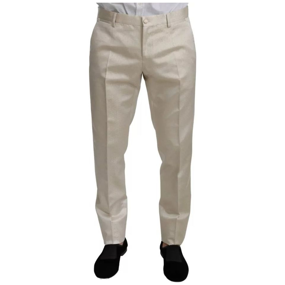 Dolce & Gabbana Beige Wool Crème 3 Piece SICILIA Shawl Suit KOS1801-44