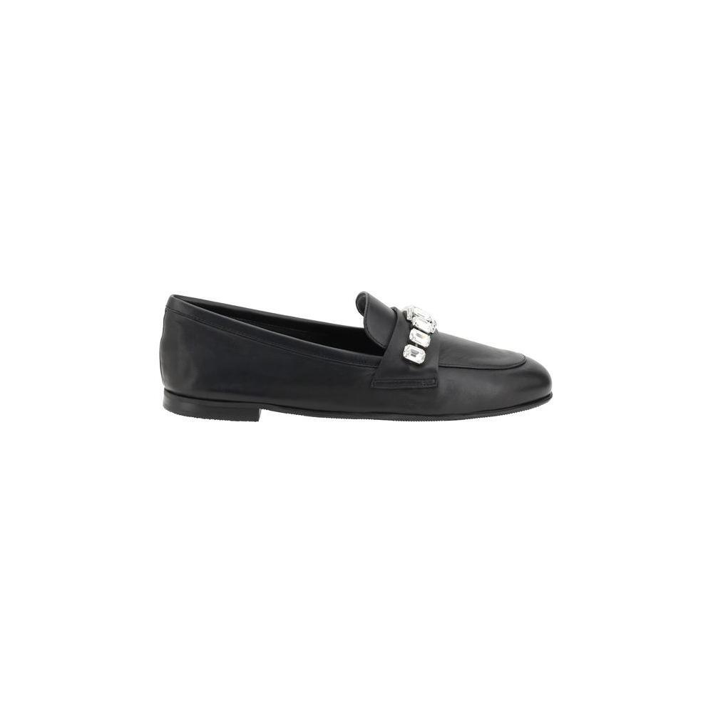 Casadei Loafers with sparkling embellishments CA-1D287J0101C26869000NERO-EU36/US6