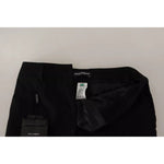 Dolce & Gabbana Black White Stripes Wool Tapered Pants PAN72803-38