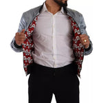 Dolce & Gabbana Light Blue Bomber Coat Men Jacket JKT3304-50