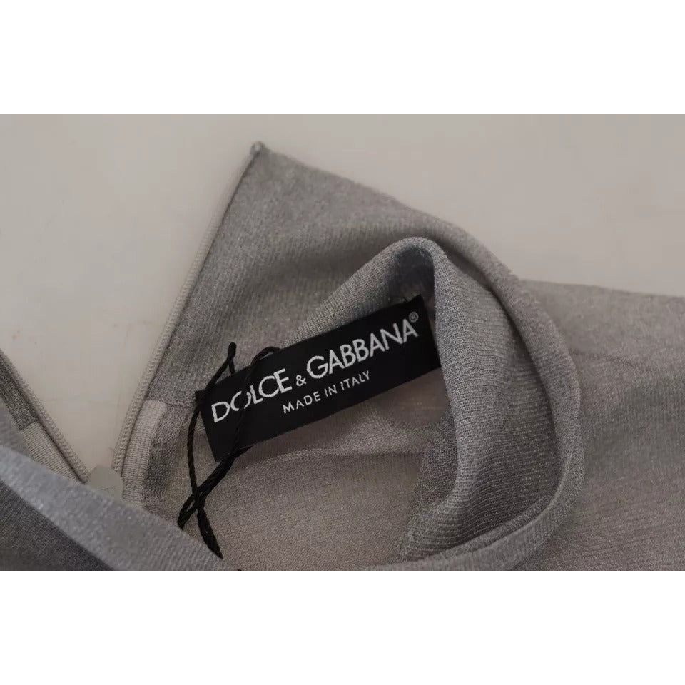 Dolce & Gabbana Gray See Through Turtleneck Pullover Sweater TSH83321-38