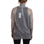 Dolce & Gabbana Gray See Through Turtleneck Pullover Sweater TSH83321-38