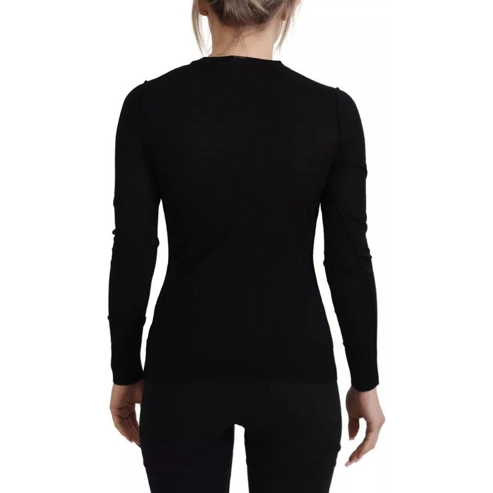 Dolce & Gabbana Black Crewneck Long Sleeves Pullover Sweater TSH83324-38