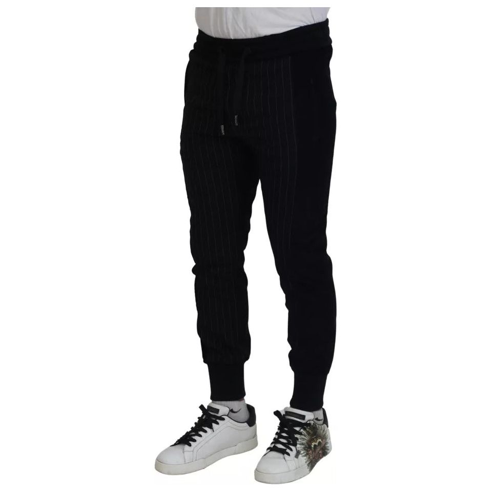 Dolce & Gabbana Black Cotton Blend Jogger Sweatpants Pants