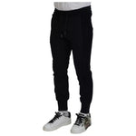Dolce & Gabbana Black Cotton Blend Jogger Sweatpants Pants