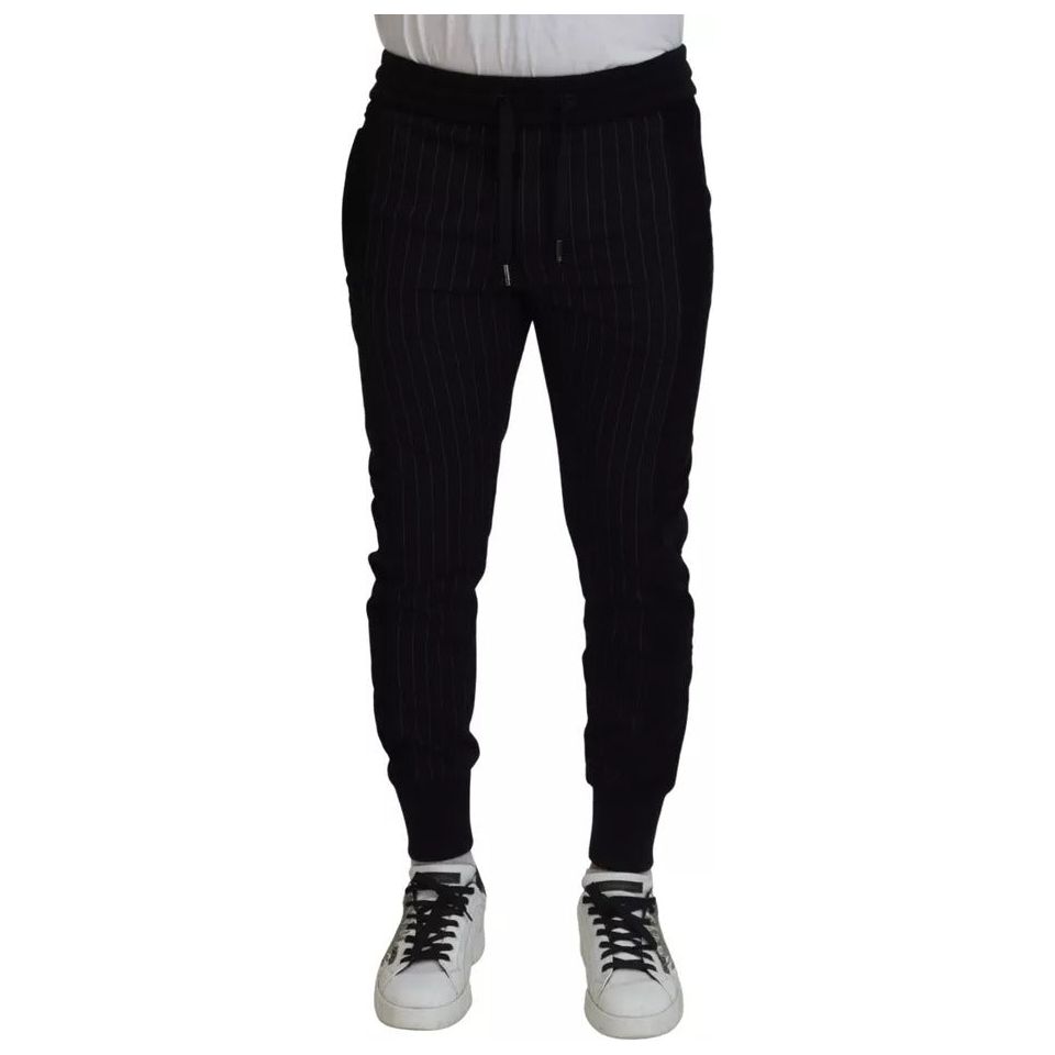 Dolce & Gabbana Black Cotton Blend Jogger Sweatpants Pants