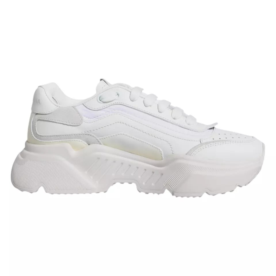 Dolce & Gabbana White Daymaster Low Top Sneakers Shoes MV3200-41