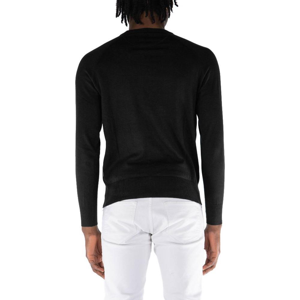 People Of Shibuya Black Cotton Sweater PE-14568-IT46 | S