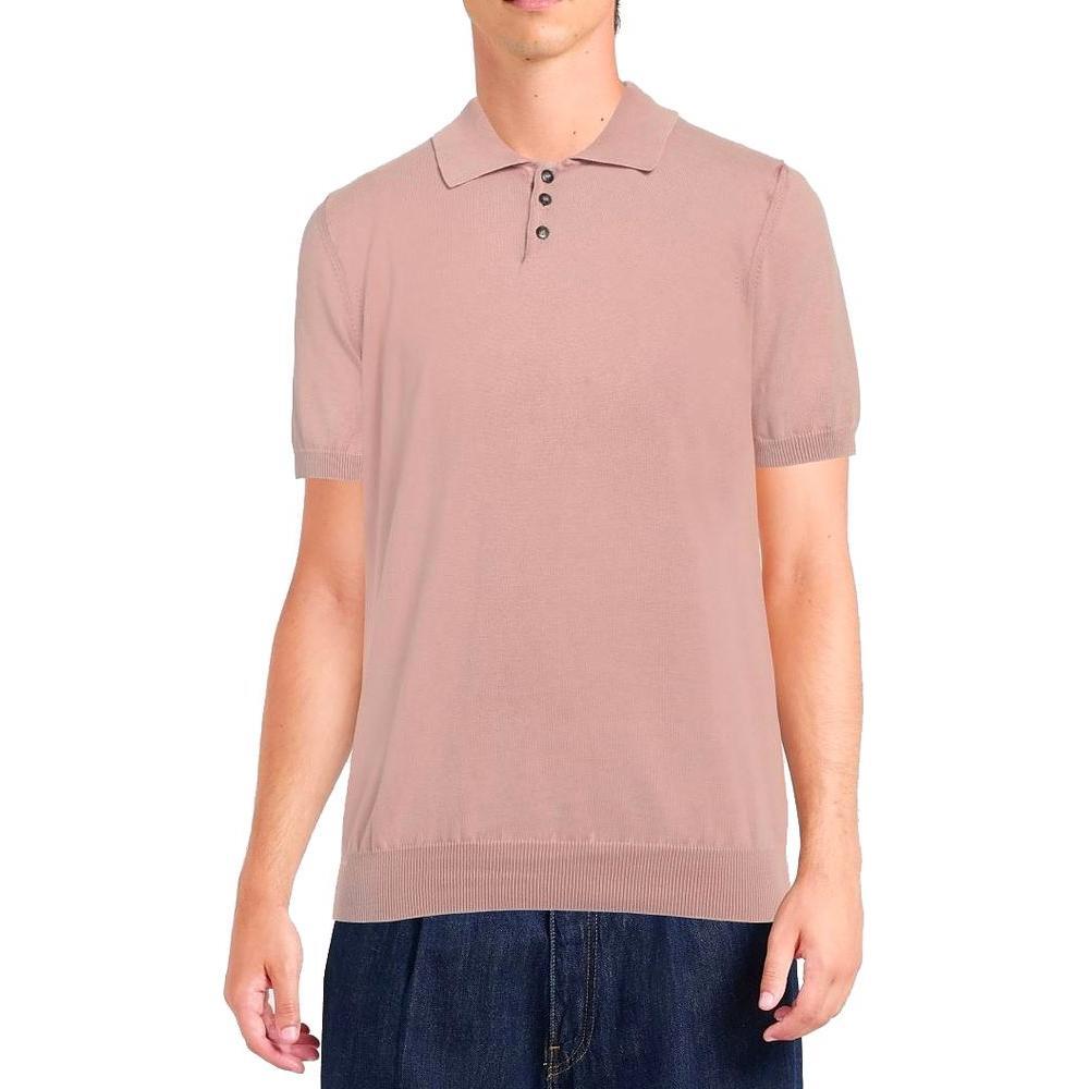 Alpha Studio Pink Cotton Polo Shirt AL-14582-IT46 | S