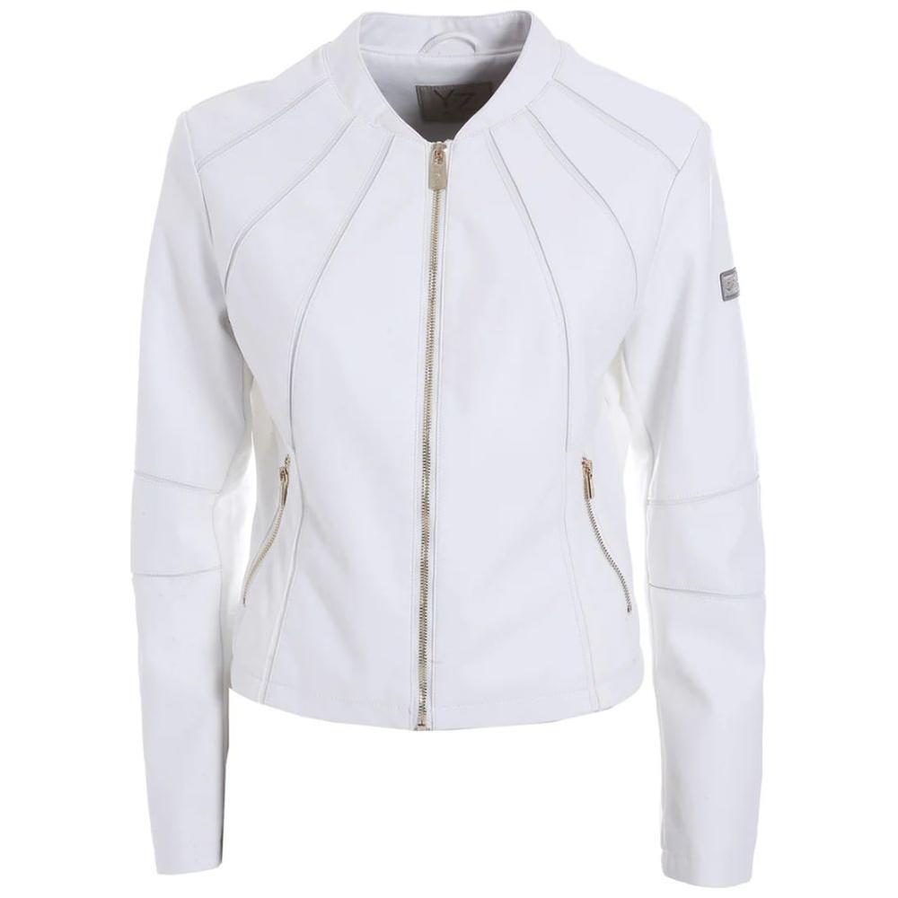 Yes Zee White Polyethylene Jackets & Coat YE-14607-L