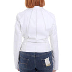 Yes Zee White Polyethylene Jackets & Coat YE-14607-L