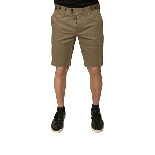 Dolce & Gabbana Brown Chino Cotton Stretch Casual Shorts