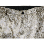 Dolce & Gabbana Gold Floral Jacquard Men Dress Pants