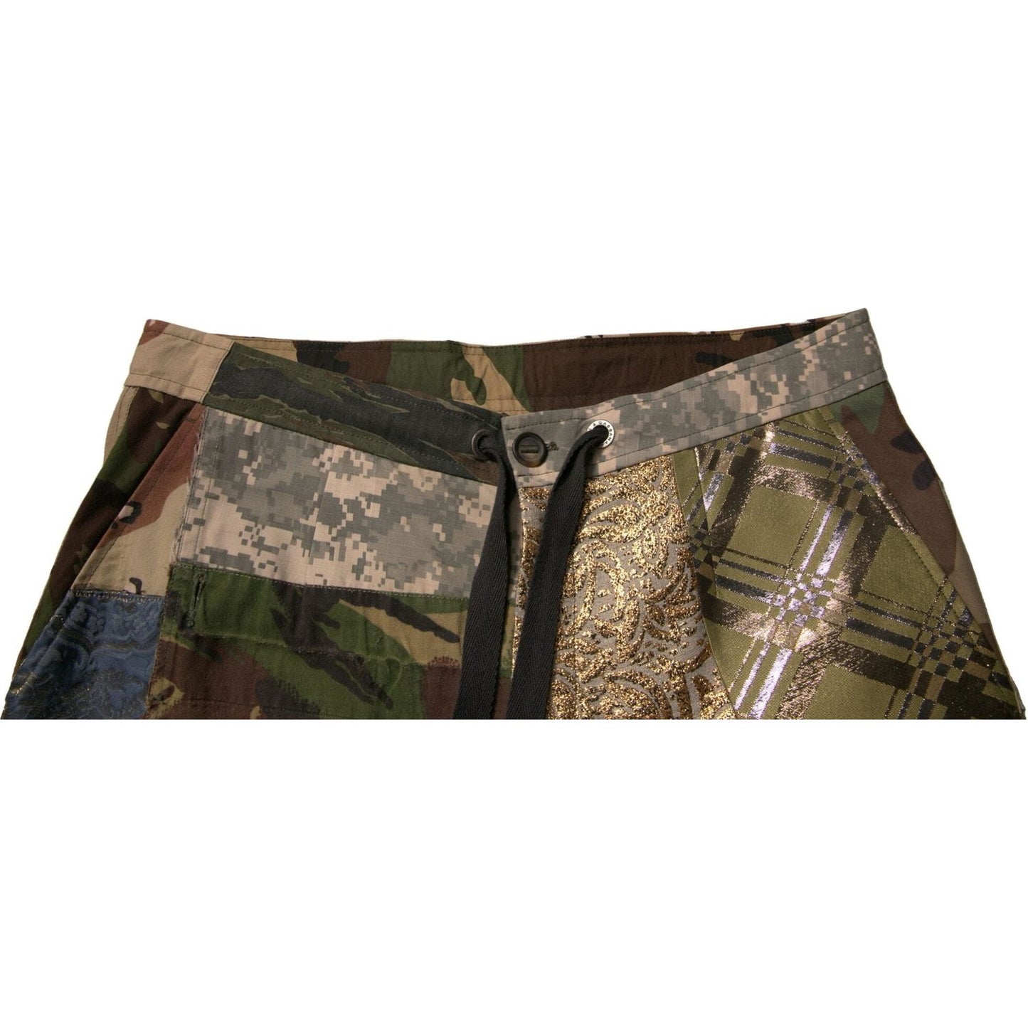 Dolce & Gabbana Multicolor Patchwork Men Jogger Pants PAN75688-48