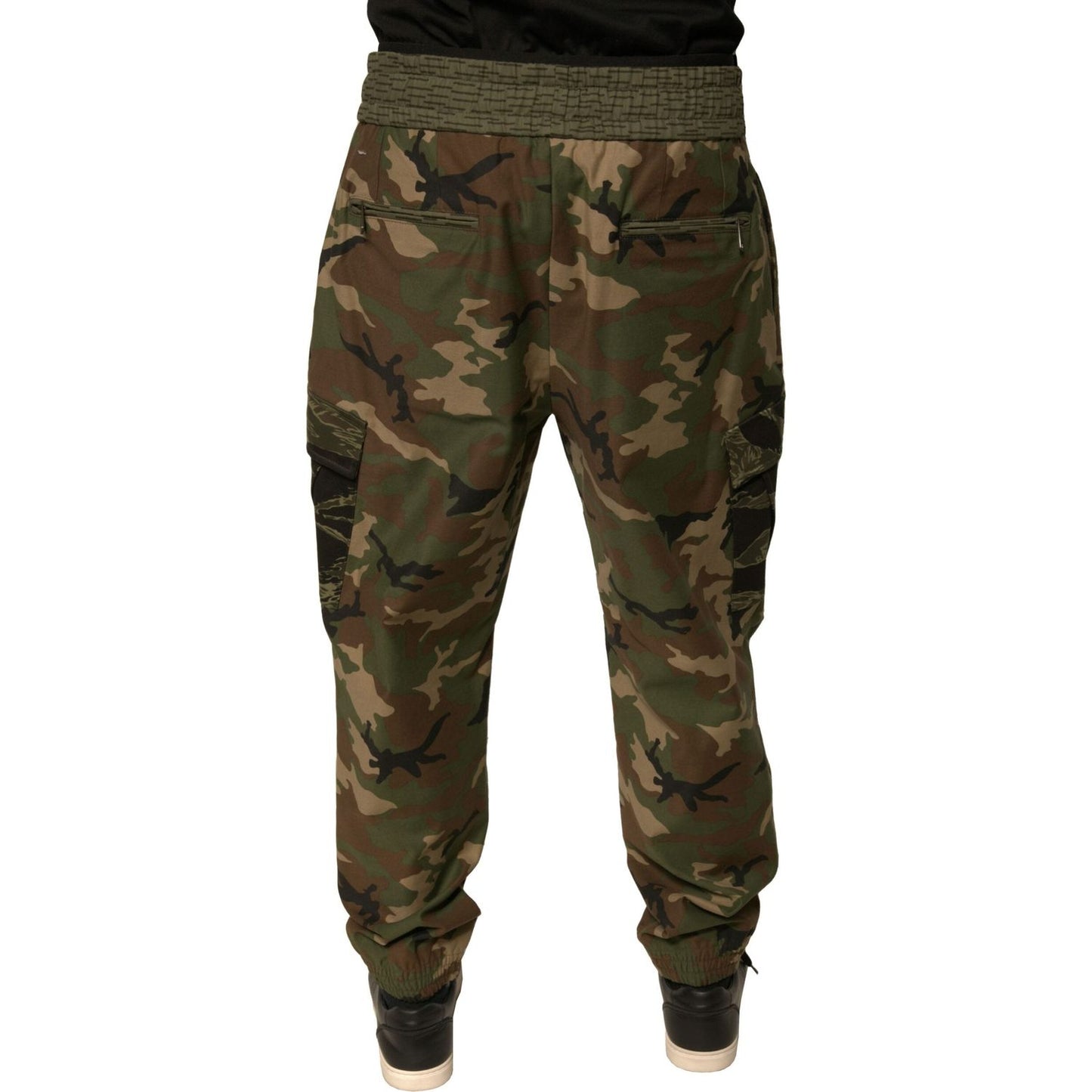 Dolce & Gabbana Multicolor Camouflage Cargo Sweatpants Pants PAN75689-50